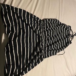 Striped Romper low cut back